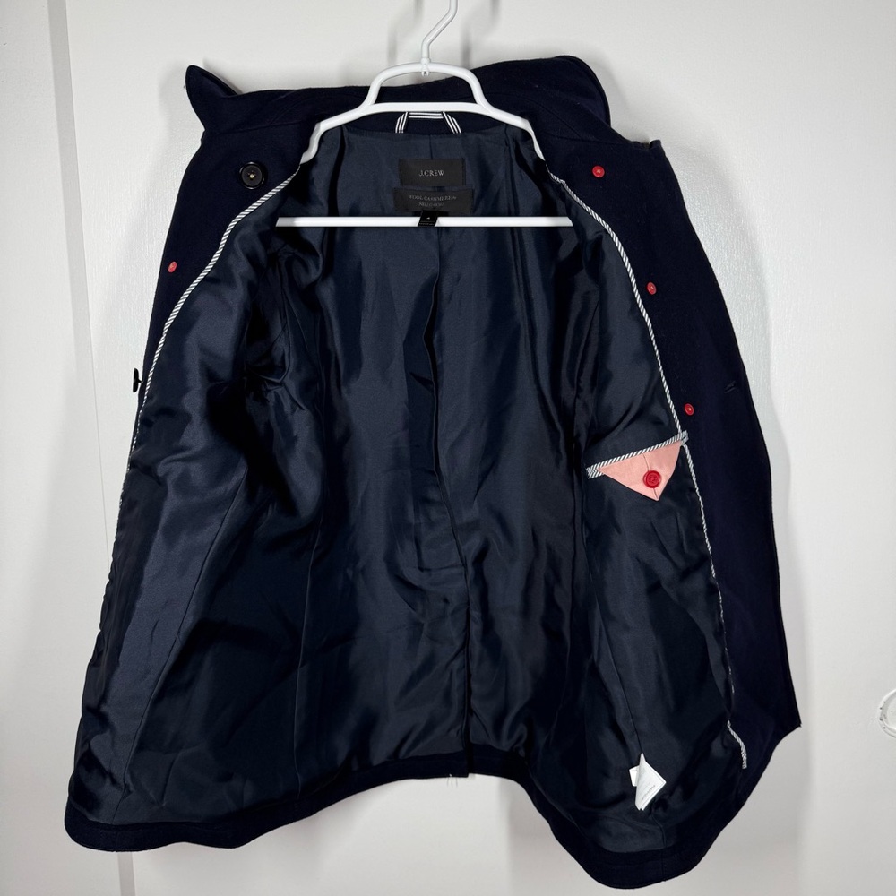 J. Crew Wool Cashmere by Nello Gori Navy Peacoat - Picture 6 of 14